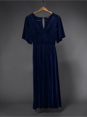 In Loom Navy Blue maxi Dress